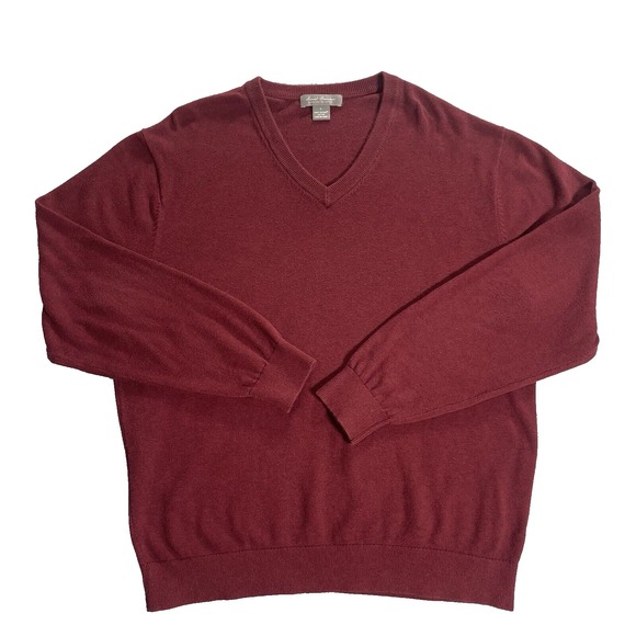 Daniel Cremieux Sweater Mens 100% Supima Cotton Size Large Knit Collection Red - Picture 1 of 16